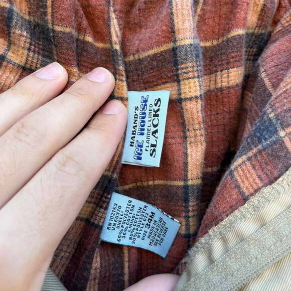 Vintage Haband Ice House Flannel Lined Slacks - Picture 6 of 6